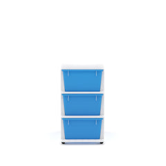 Nilkamal CHTR23 Three Layers Chest of Drawer (Blue and Cream)