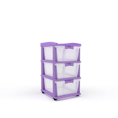 Nilkamal CHTR23 Three Layers Chest of Drawer (Voilet)