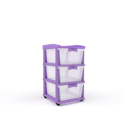 Nilkamal CHTR23 Three Layers Chest of Drawer (Voilet)