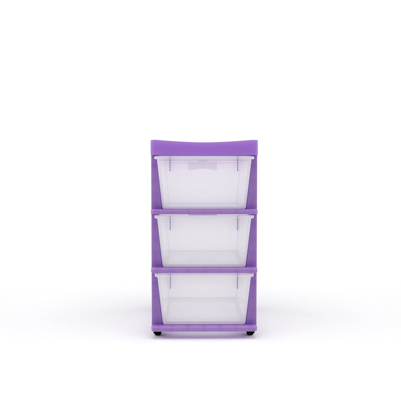 Nilkamal CHTR23 Three Layers Chest of Drawer (Voilet)
