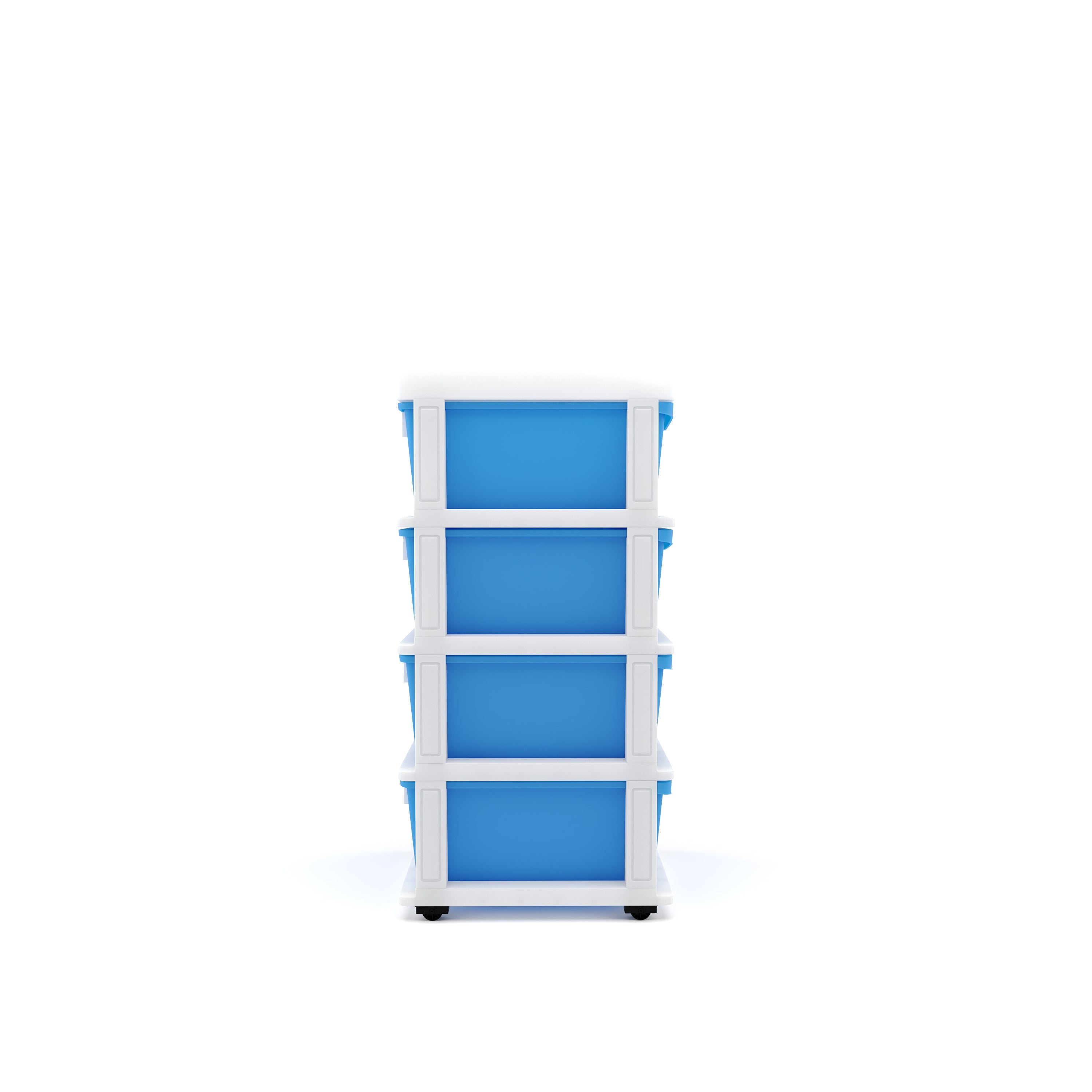 Nilkamal CHTR24 Four Layers Chest of Drawer (Blue and Cream)