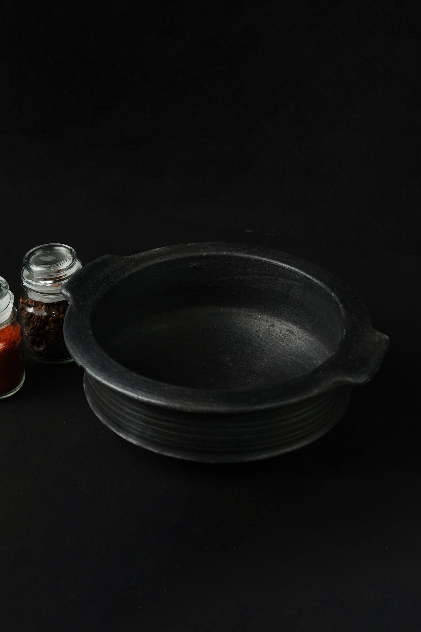 Blackened Clay Curry/Rasam Pot (Small)