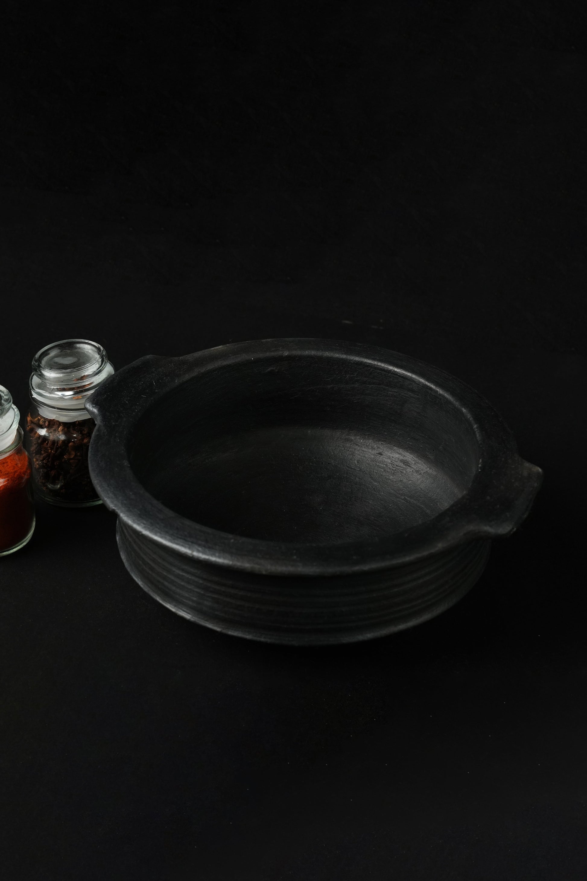 Blackened Clay Curry/Rasam Pot (Small)