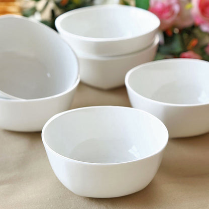 Clay Craft Basic Bowl Square 4 Piece Small Plain White