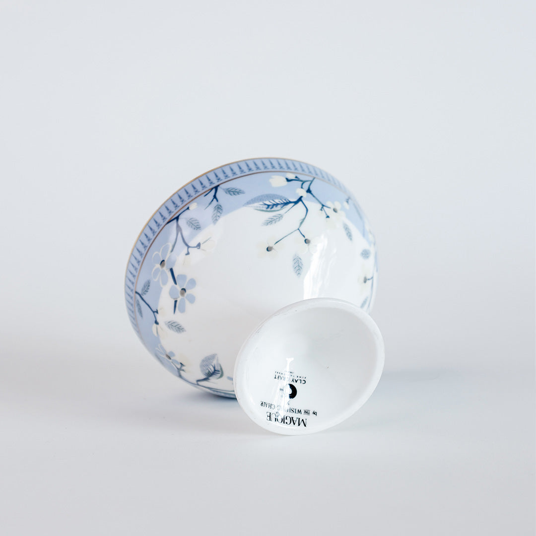 Magique by The Wishing Chair x Clay Craft, River of Flowers Ice Cream Bowls Set of 4, 160 ml (T02)