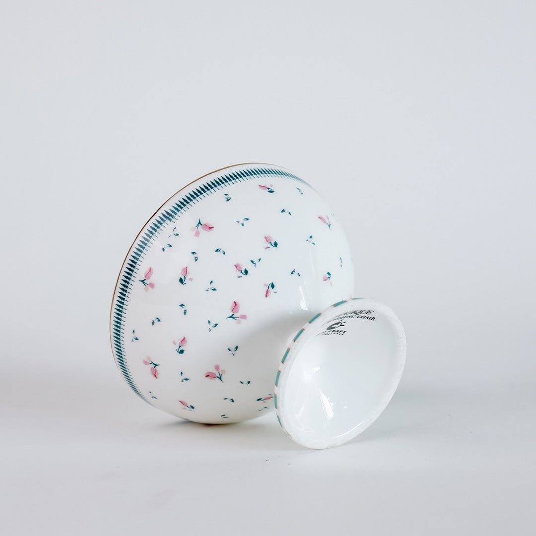 Magique by The Wishing Chair x Clay Craft, Portrait of a Rose Ice Cream Bowls Set of 4, 160 ml (T01)