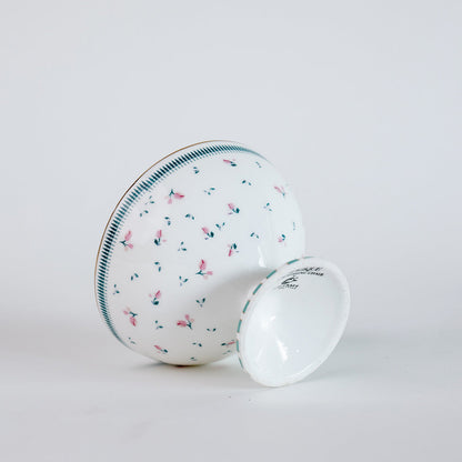 Magique by The Wishing Chair x Clay Craft, Portrait of a Rose Ice Cream Bowls Set of 4, 160 ml (T01)