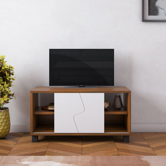 Nilkamal Clive TV Unit (Walnut and White)
