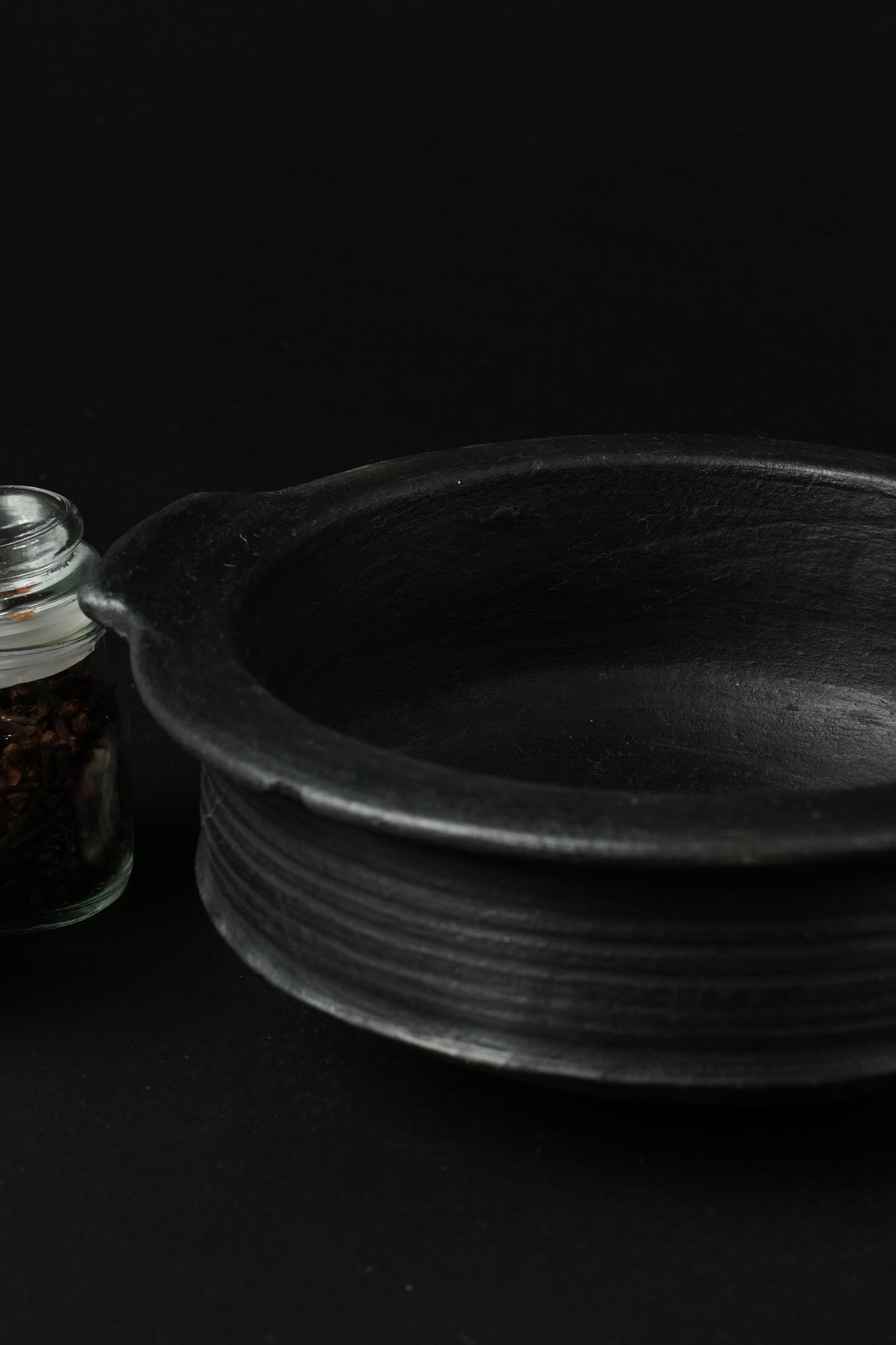 Blackened Clay Curry/Rasam Pot (Small)