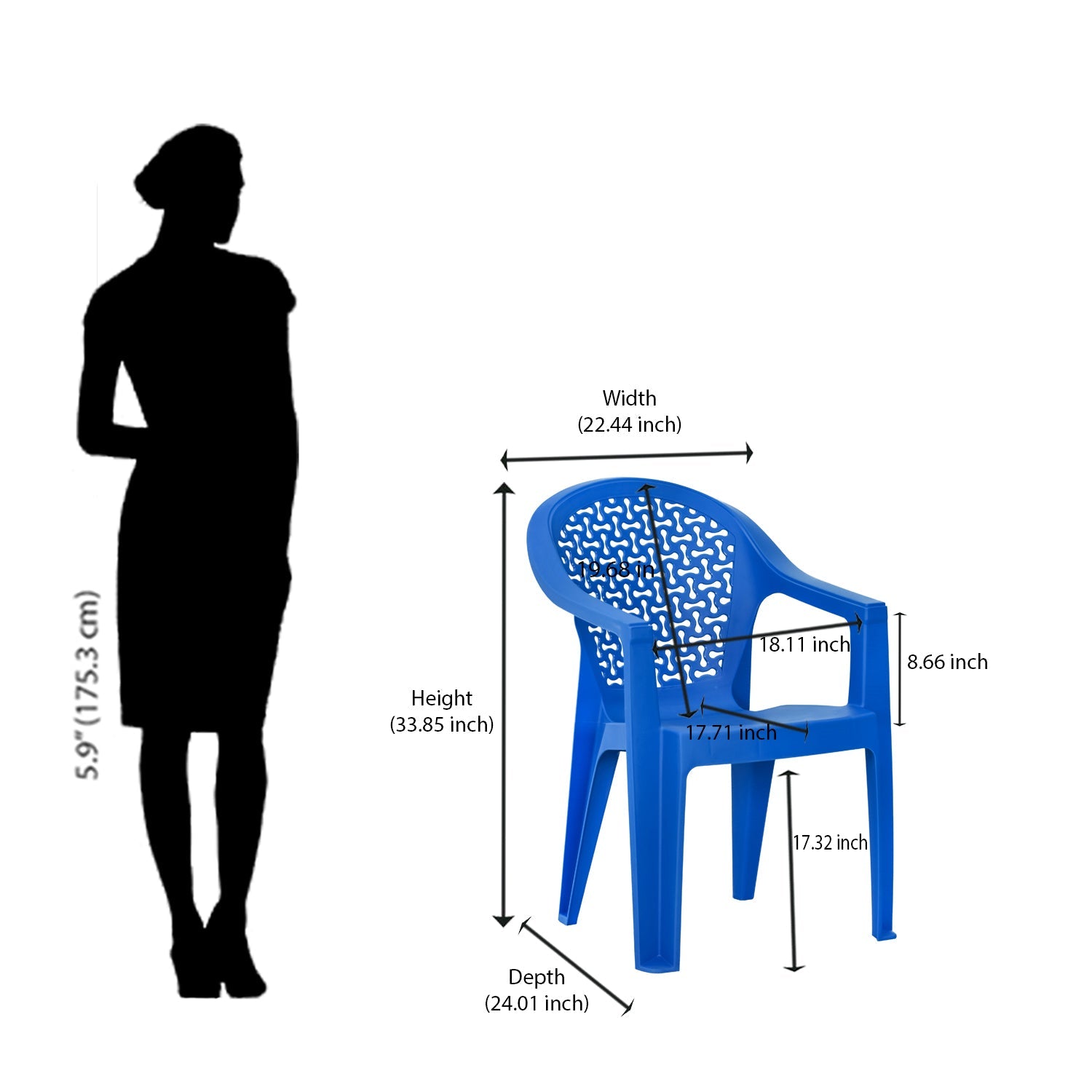 Nilkamal Comfy Plastic Arm Chair