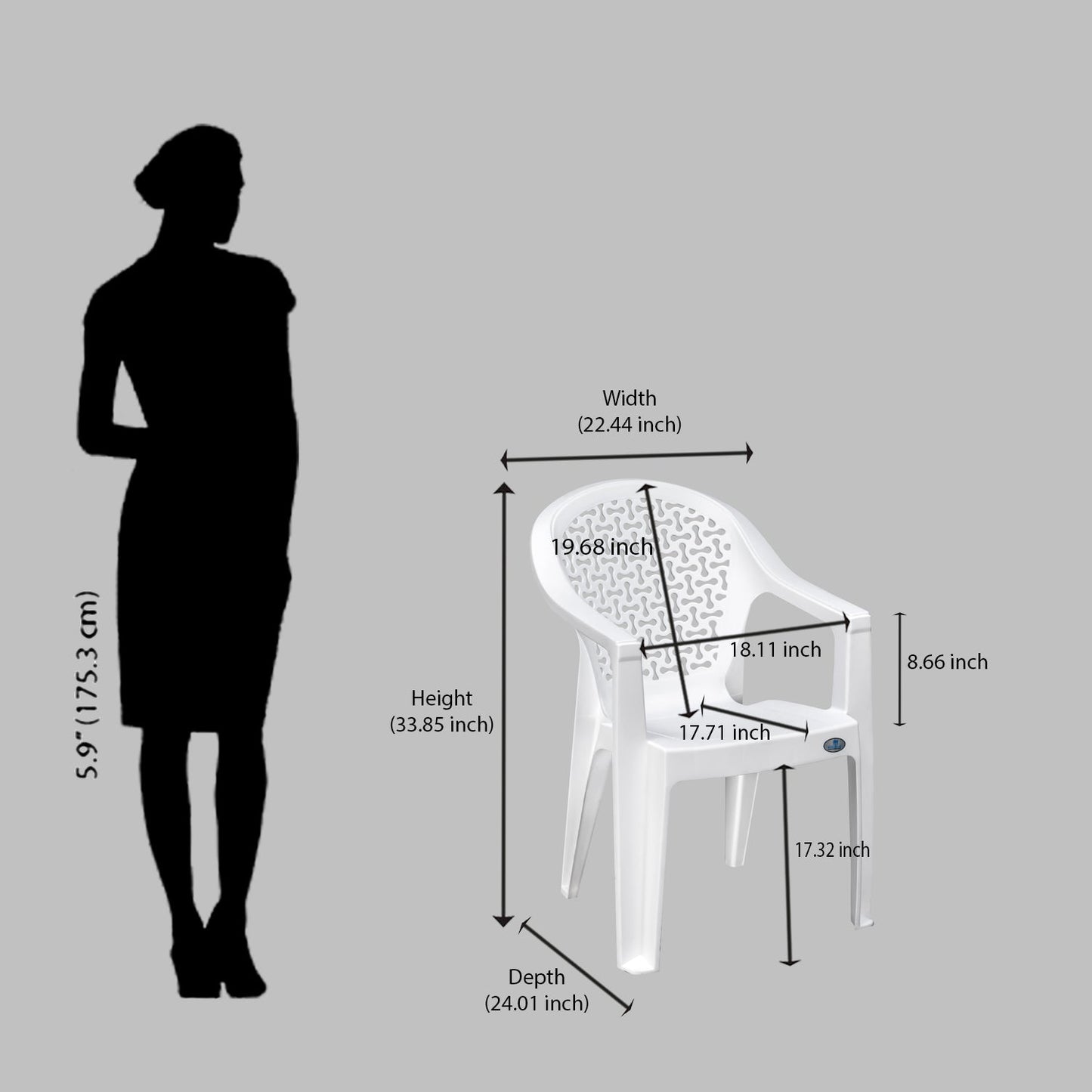 Nilkamal Comfy Plastic Arm Chair