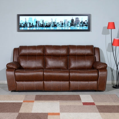 Nilkamal Commander 3 Seater PVC Recliner (Light Brown)