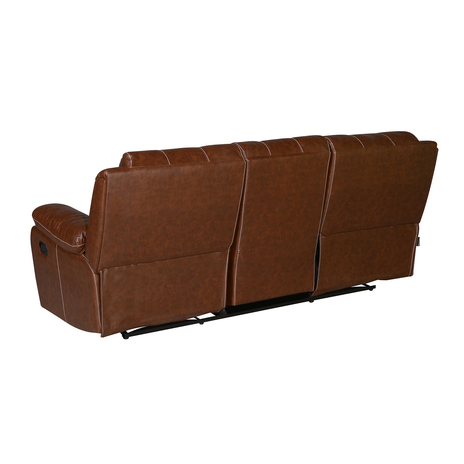Nilkamal Commander 3 Seater PVC Recliner (Light Brown)