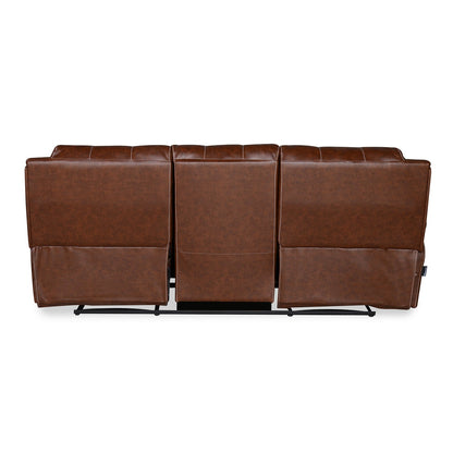 Nilkamal Commander 3 Seater PVC Recliner (Light Brown)