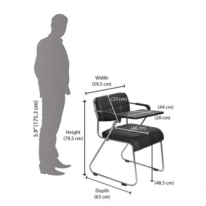 Nilkamal Contract 02 with Half Tablet (Black)