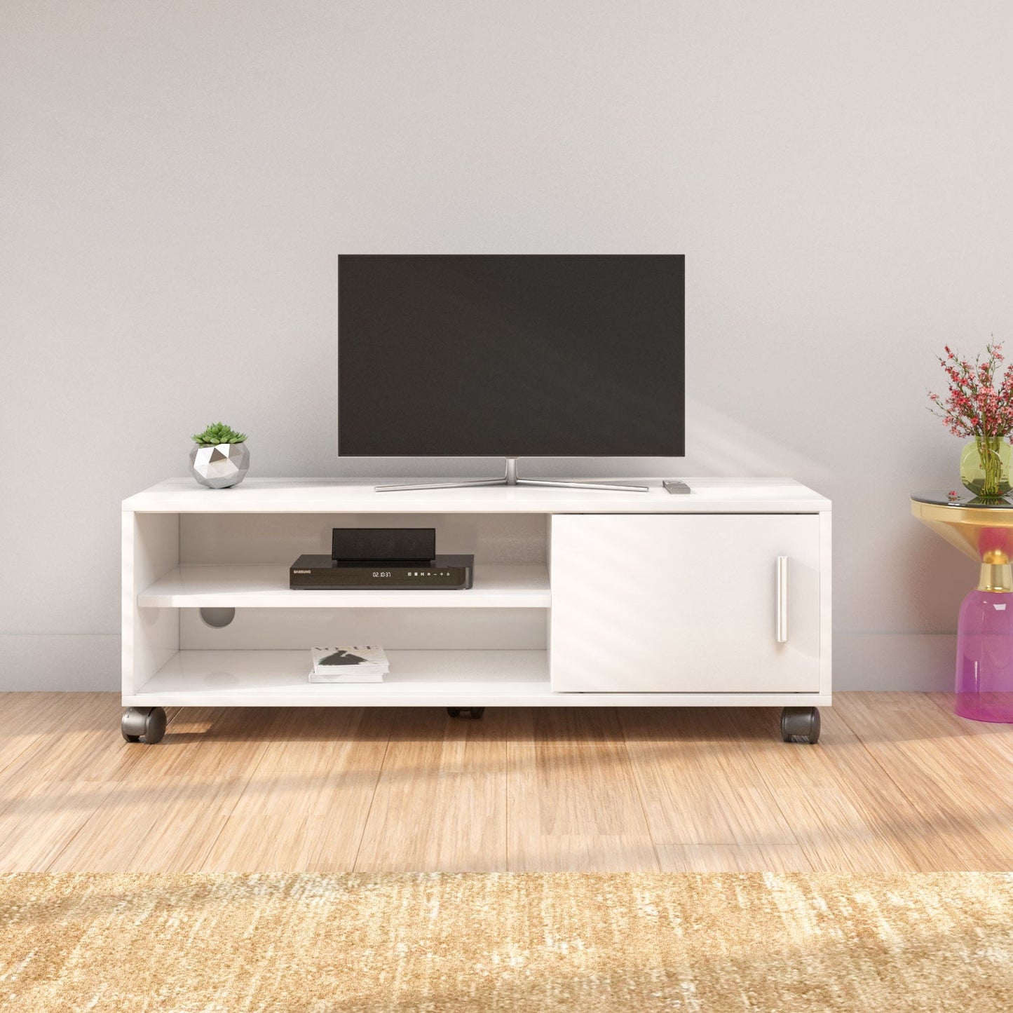 Nilkamal Cora TV Unit (Frosty White)