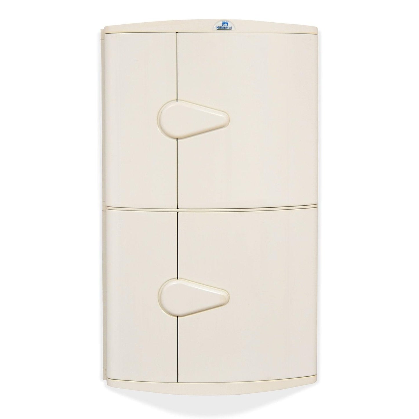 Nilkamal 2 Door Plastic Storage Corner Cabinet (Ivory)