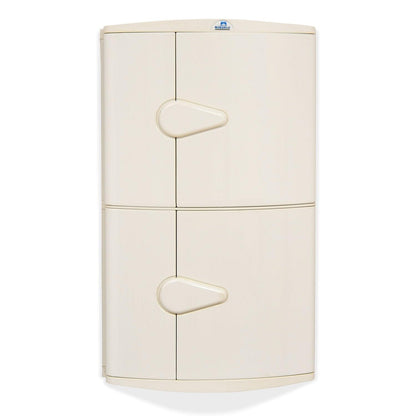 Nilkamal 2 Door Plastic Storage Corner Cabinet (Ivory)
