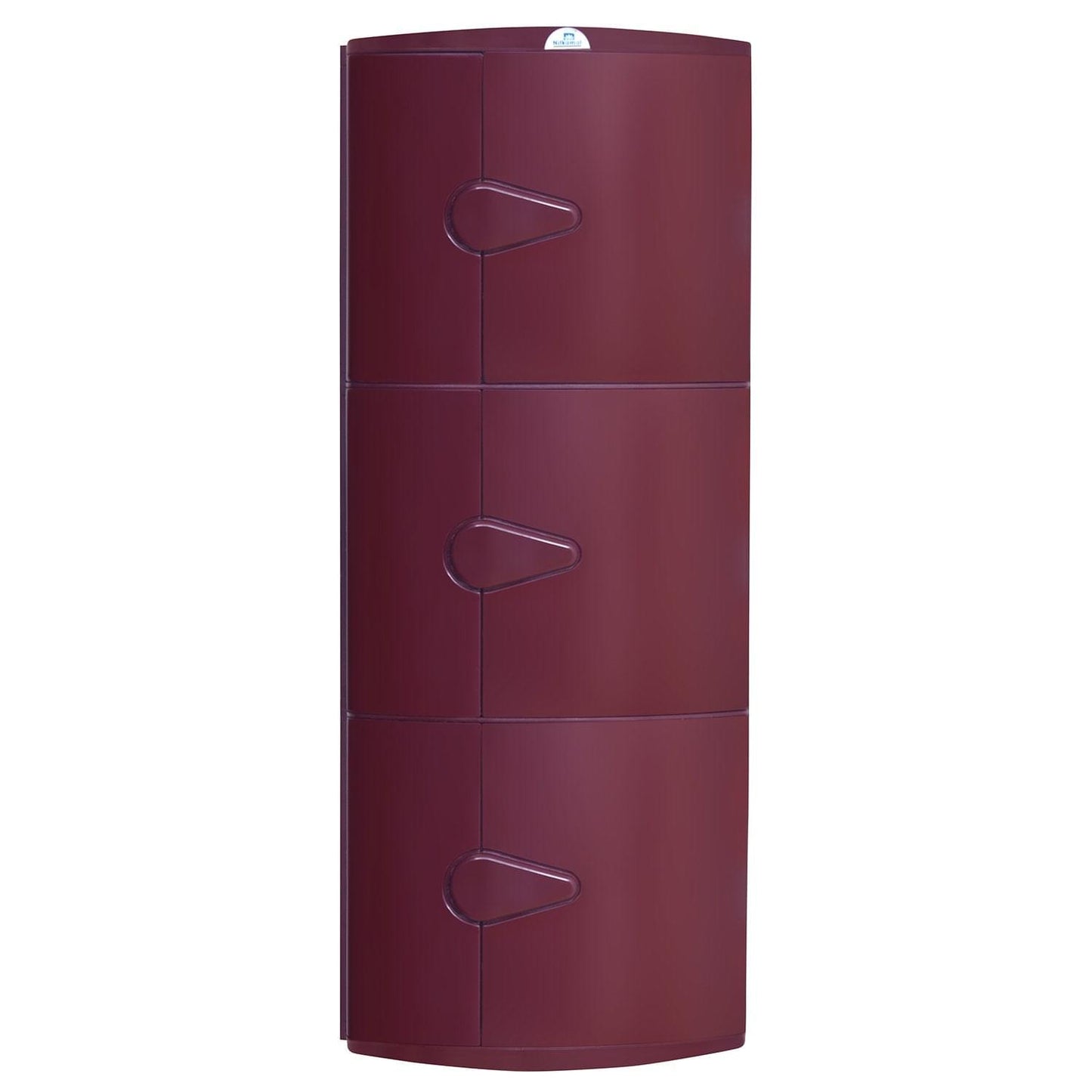 Nilkamal 3 Door Plastic Storage Corner Cabinet (Maroon)