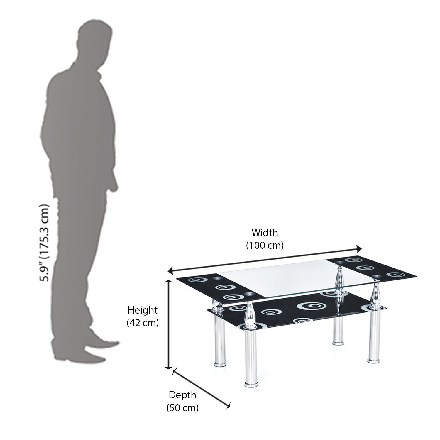Nilkamal Corolla Centre Table (Black)