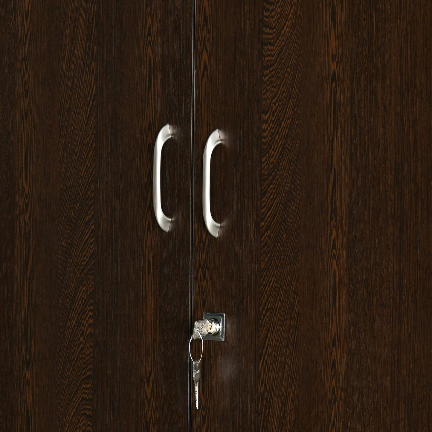 Nilkamal Crystal 2 Door Wardrobe (New Wenge & Natural Ebony)