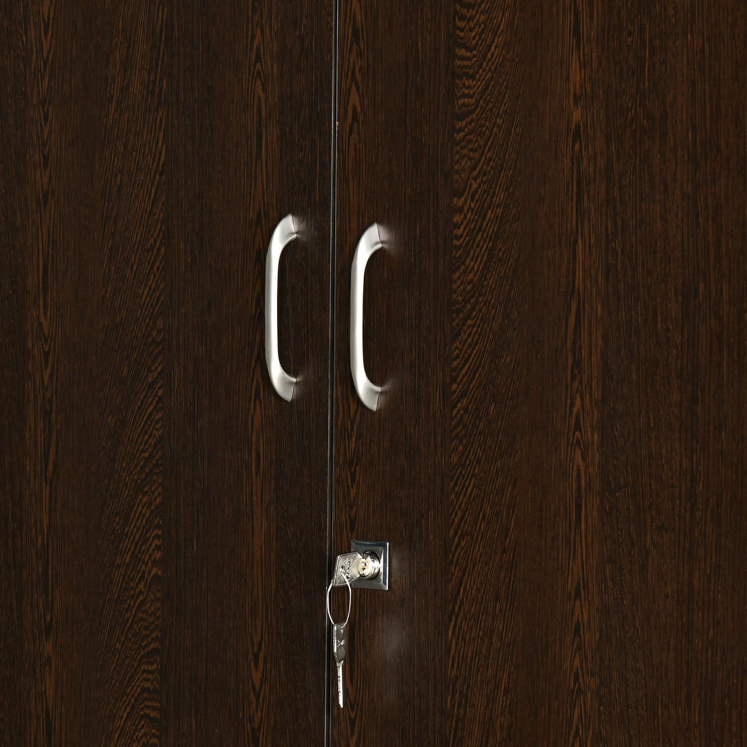 Nilkamal Crystal 2 Door Wardrobe (New Wenge & Natural Ebony)