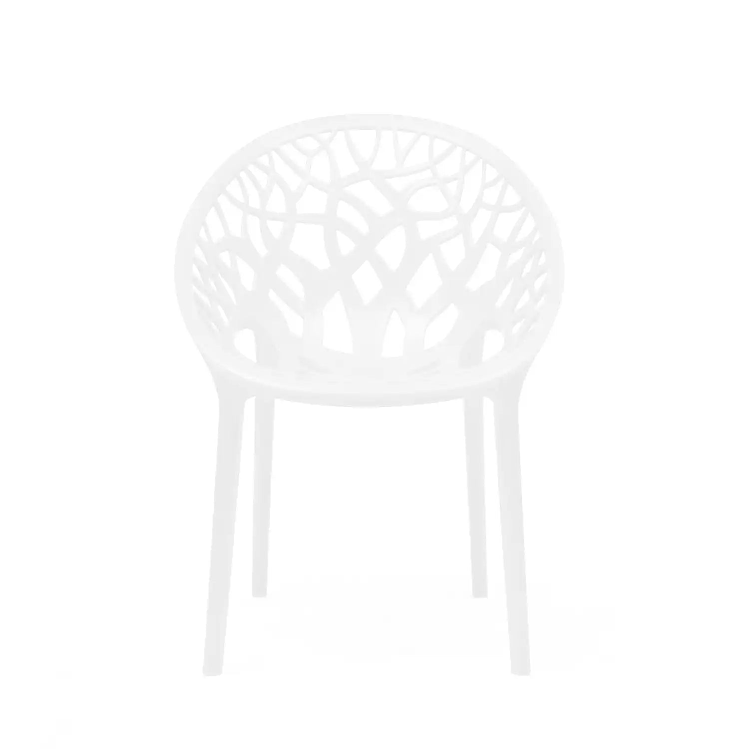 Nilkamal Crystal Polypropylene Armless Chair (Milky White)