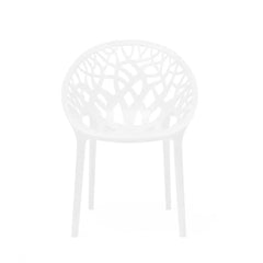 Nilkamal Crystal Polypropylene Armless Chair (Milky White)