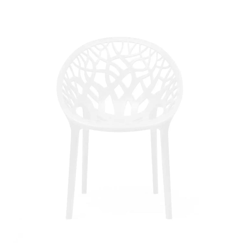 Nilkamal Crystal Polypropylene Armless Chair (Milky White)