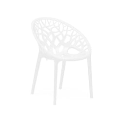 Nilkamal Crystal Polypropylene Armless Chair (Milky White)