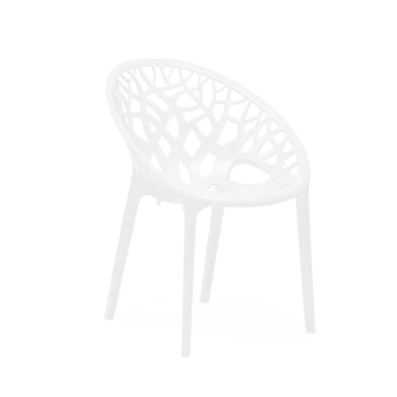 Nilkamal Crystal Polypropylene Armless Chair (Milky White)