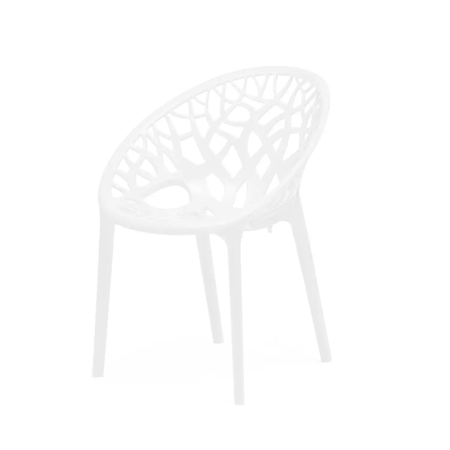Nilkamal Crystal Polypropylene Armless Chair (Milky White)