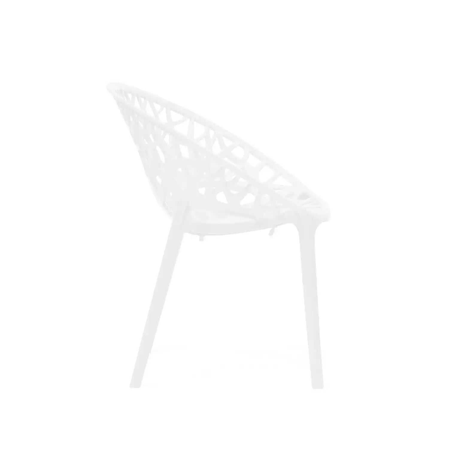 Nilkamal Crystal Polypropylene Armless Chair (Milky White)