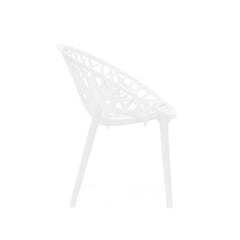 Nilkamal Crystal Polypropylene Armless Chair (Milky White)
