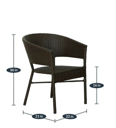 Bud Outdoor Patio Seating Set 2 Chairs and 1 Table Set (Brown)