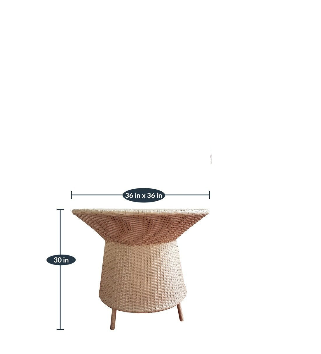 Vava Outdoor Patio Seating Set 4 Chairs and 1 Table Set (Cream)