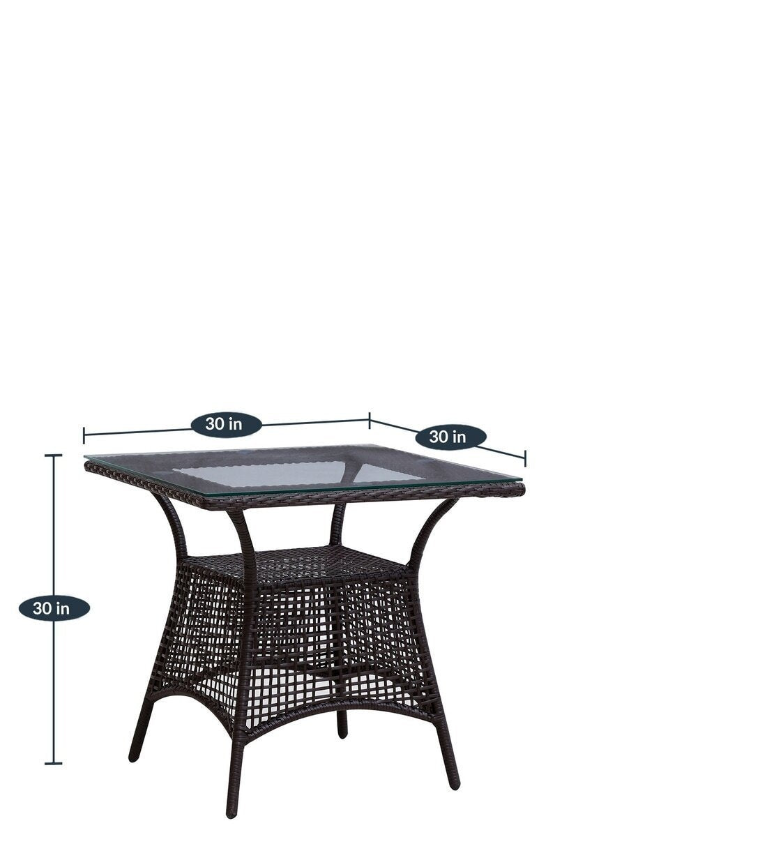 Tukur Outdoor Patio Seating Set 2 Chairs and 1 Table Set (Brown)