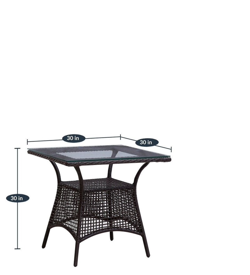 Tukur Outdoor Patio Seating Set 2 Chairs and 1 Table Set (Brown)