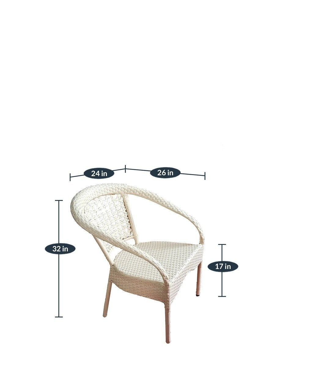 Romy Outdoor Patio Seating Set 2 Chairs and 1 Table Set