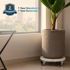 Corvids Heavy Duty Stainless Steel Modern Plant Stand for Indoor & Outdoor Use | 2-Year Warranty | Adjustable Platform with 360 Rotating Wheels & Lock - 150 Kg Capacity(White)-8
