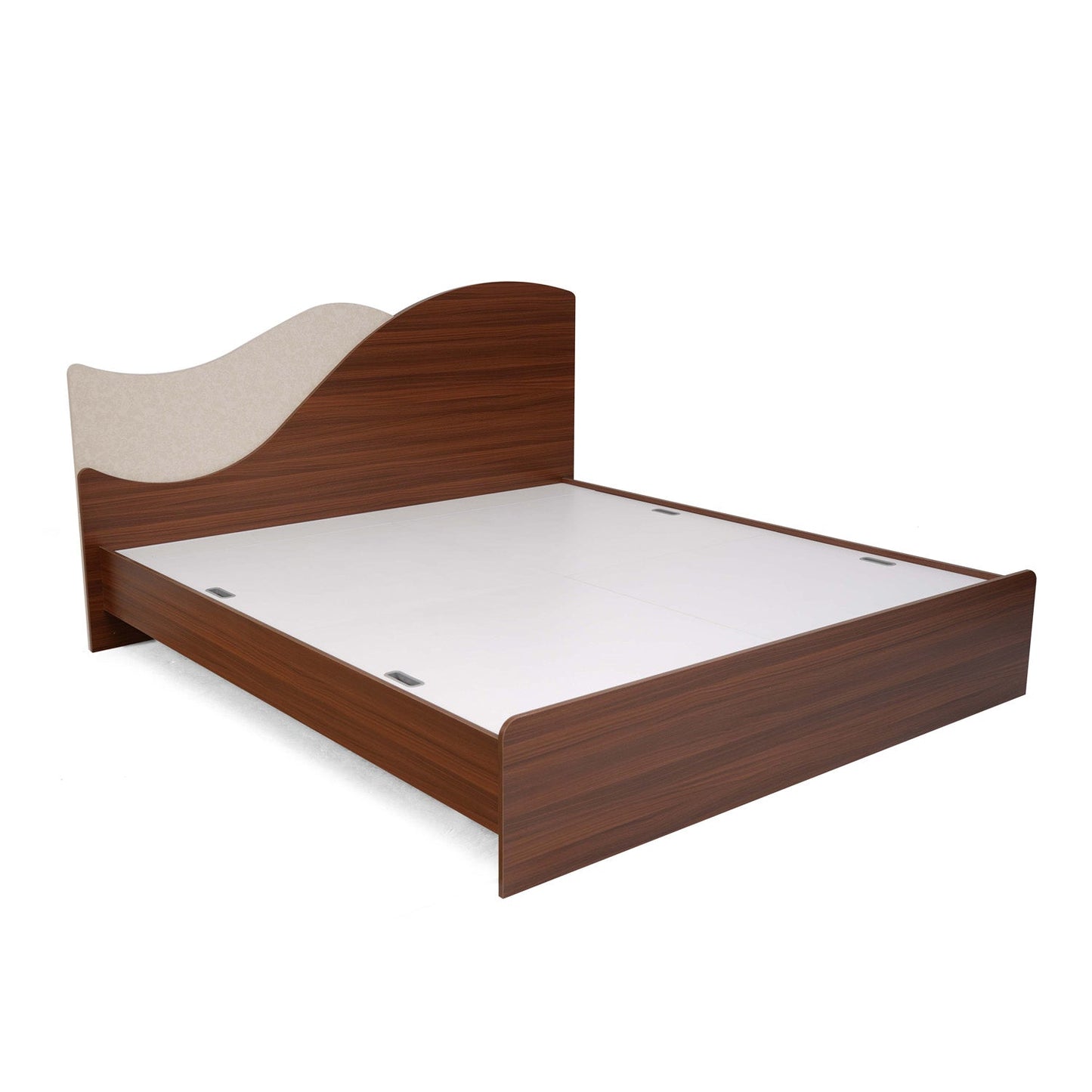 Nilkamal Wave Calipso Queen Bed Without Storage (Classic Plank Walnut)