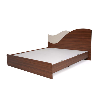 Nilkamal Wave Calipso King Bed Without Storage (Classic Plank Walnut)