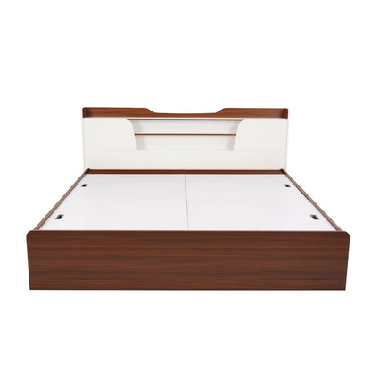 Nilkamal Hawk Calipso Queen Bed With Storage (Classic Plank Walnut/White)
