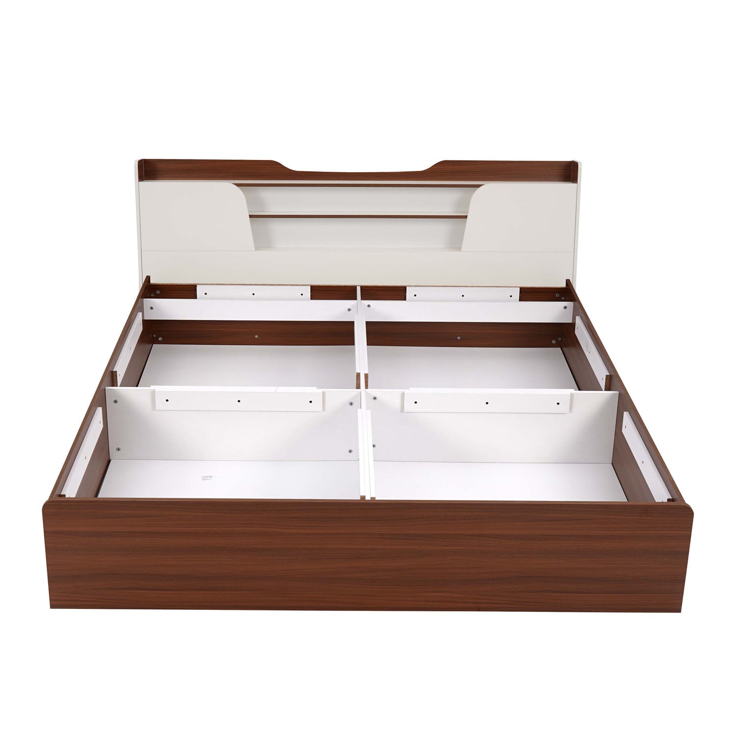 Nilkamal Hawk Calipso King Bed With Storage (Classic Plank Walnut/White)
