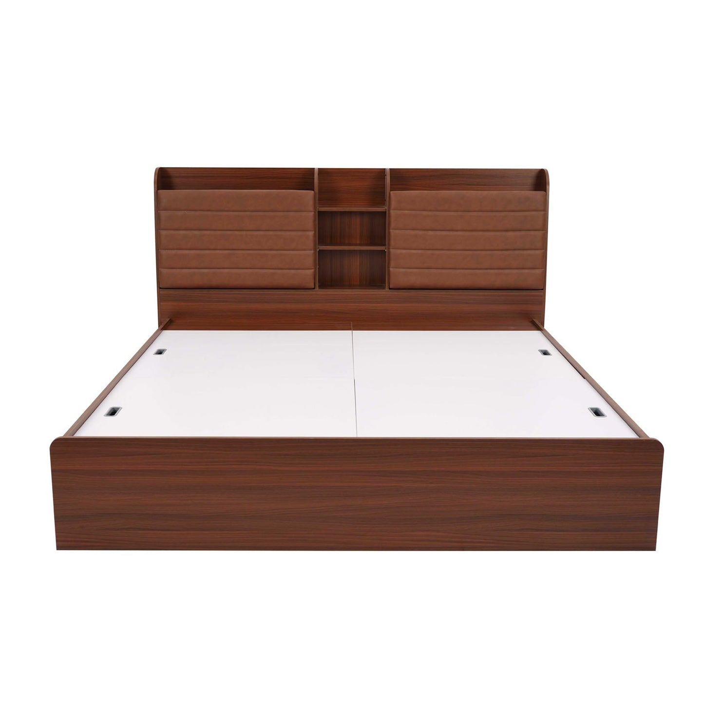 Nilkamal Tokyo Calipso Queen Bed With Storage (Classic Plank Walnut)
