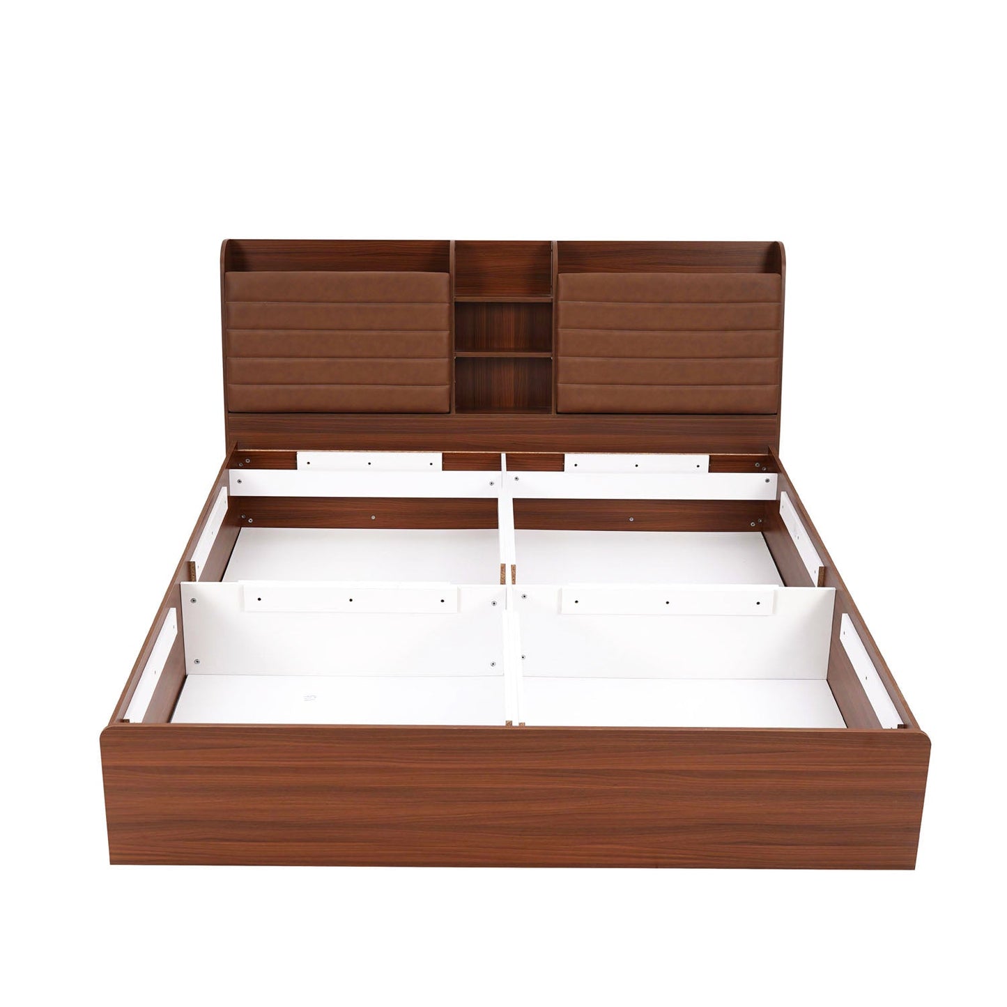 Nilkamal Tokyo Calipso Queen Bed With Storage (Classic Plank Walnut)