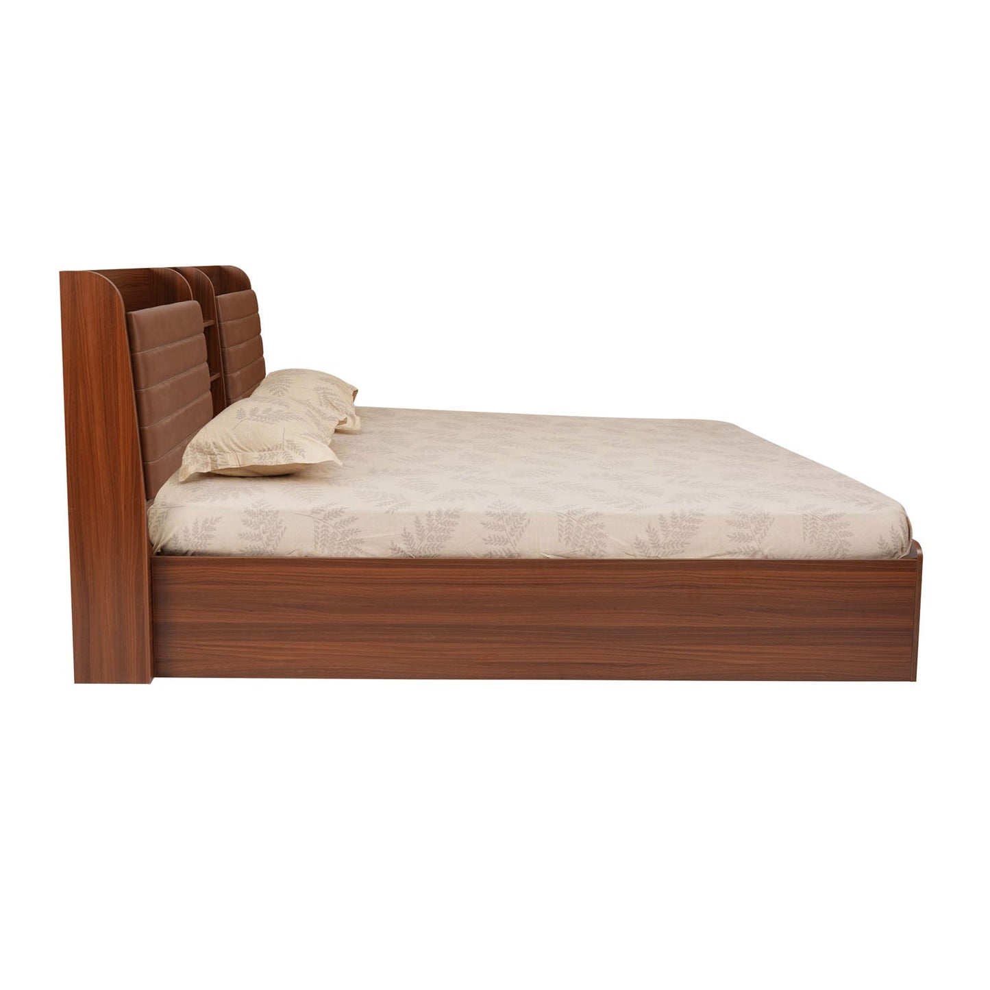 Nilkamal Tokyo Calipso Queen Bed With Storage (Classic Plank Walnut)