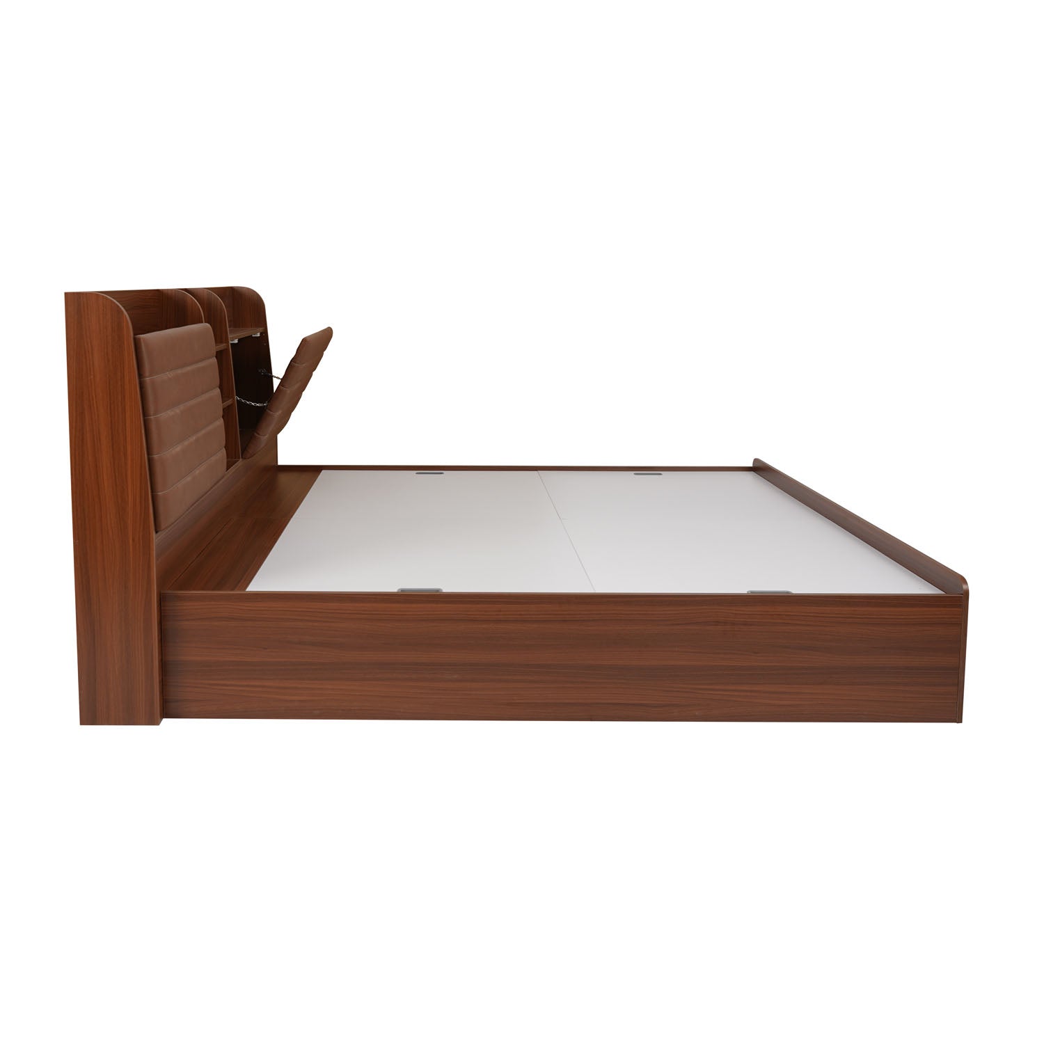 Nilkamal Tokyo Calipso Queen Bed With Storage (Classic Plank Walnut)
