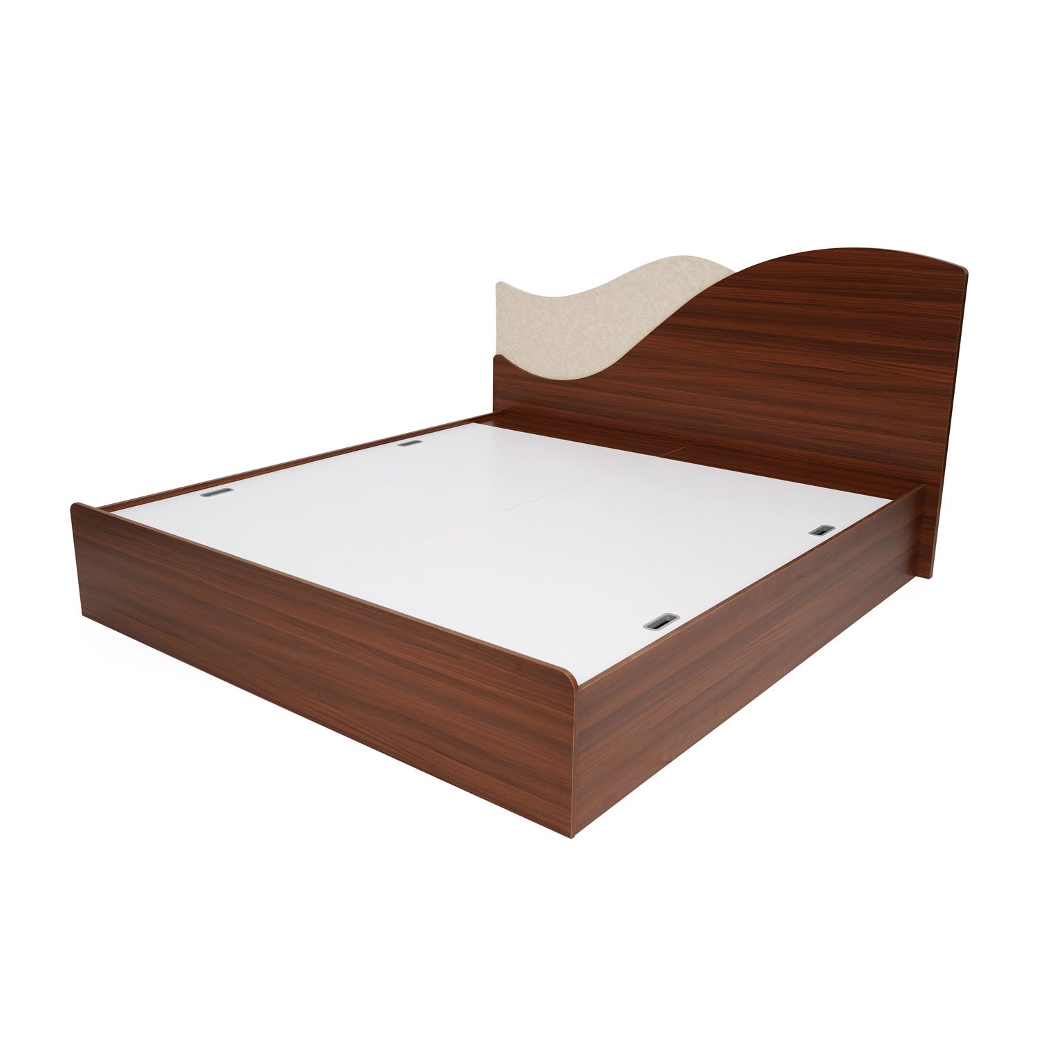 Nilkamal Wave Calipso King Bed With Storage (Classic Plank Walnut)