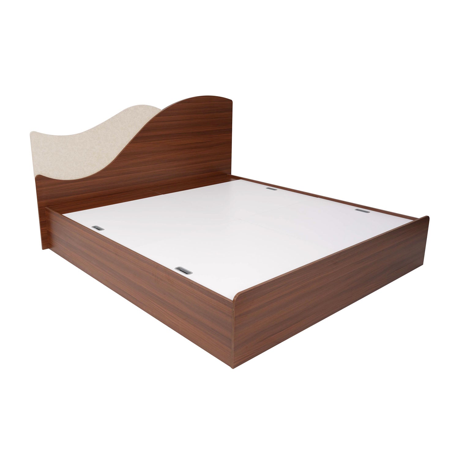 Nilkamal Wave Calipso King Bed With Storage (Classic Plank Walnut)